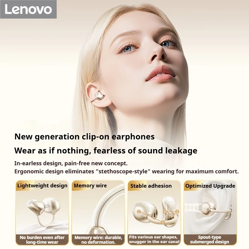 オリジナル Lenovo XA390 トゥルーワイヤレスイヤ - Sports Earphone Hook のレビューと価格